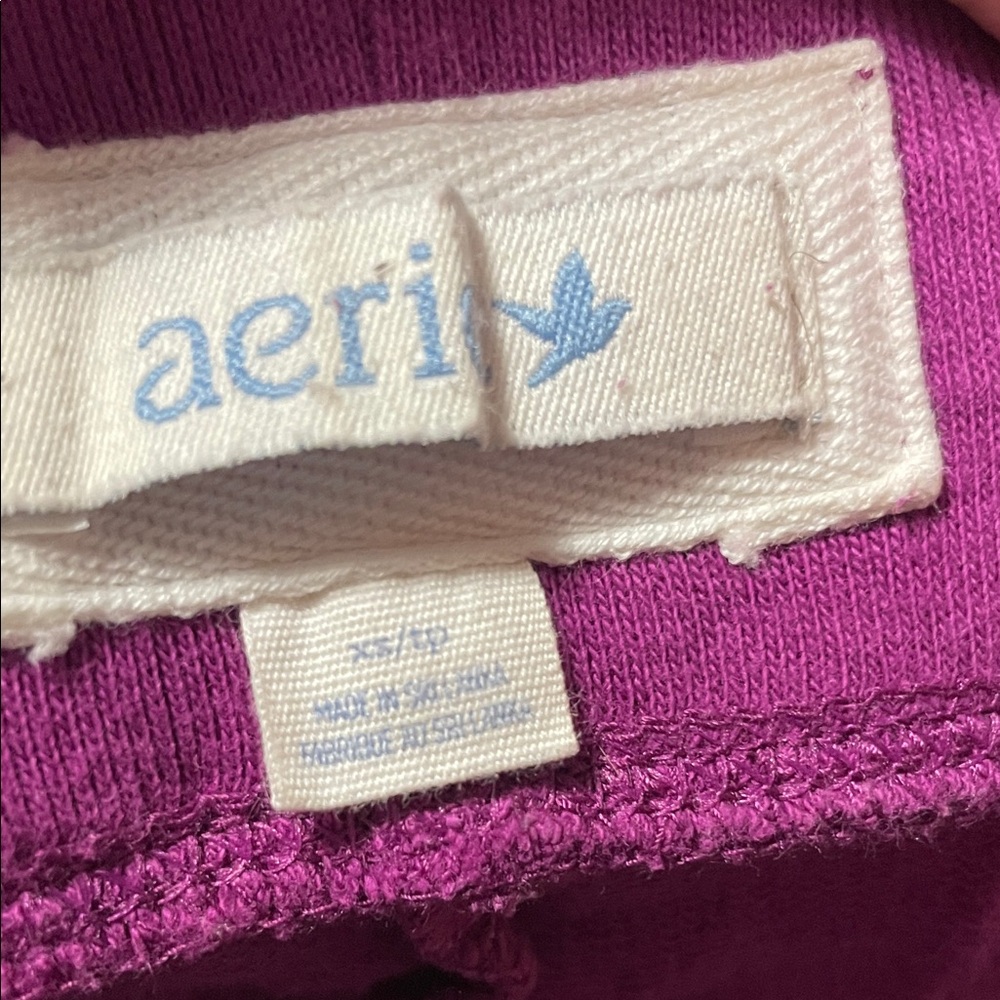 Y2K Aerie Magenta Athletic Lounge Shorts with White Trim - Picture 3 of 3
